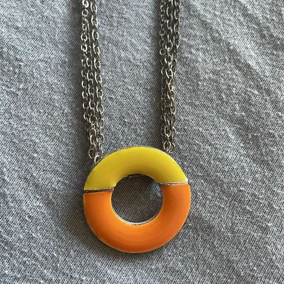 Orange and Yellow Silver Necklace/Earring Set - Picture 3 of 5